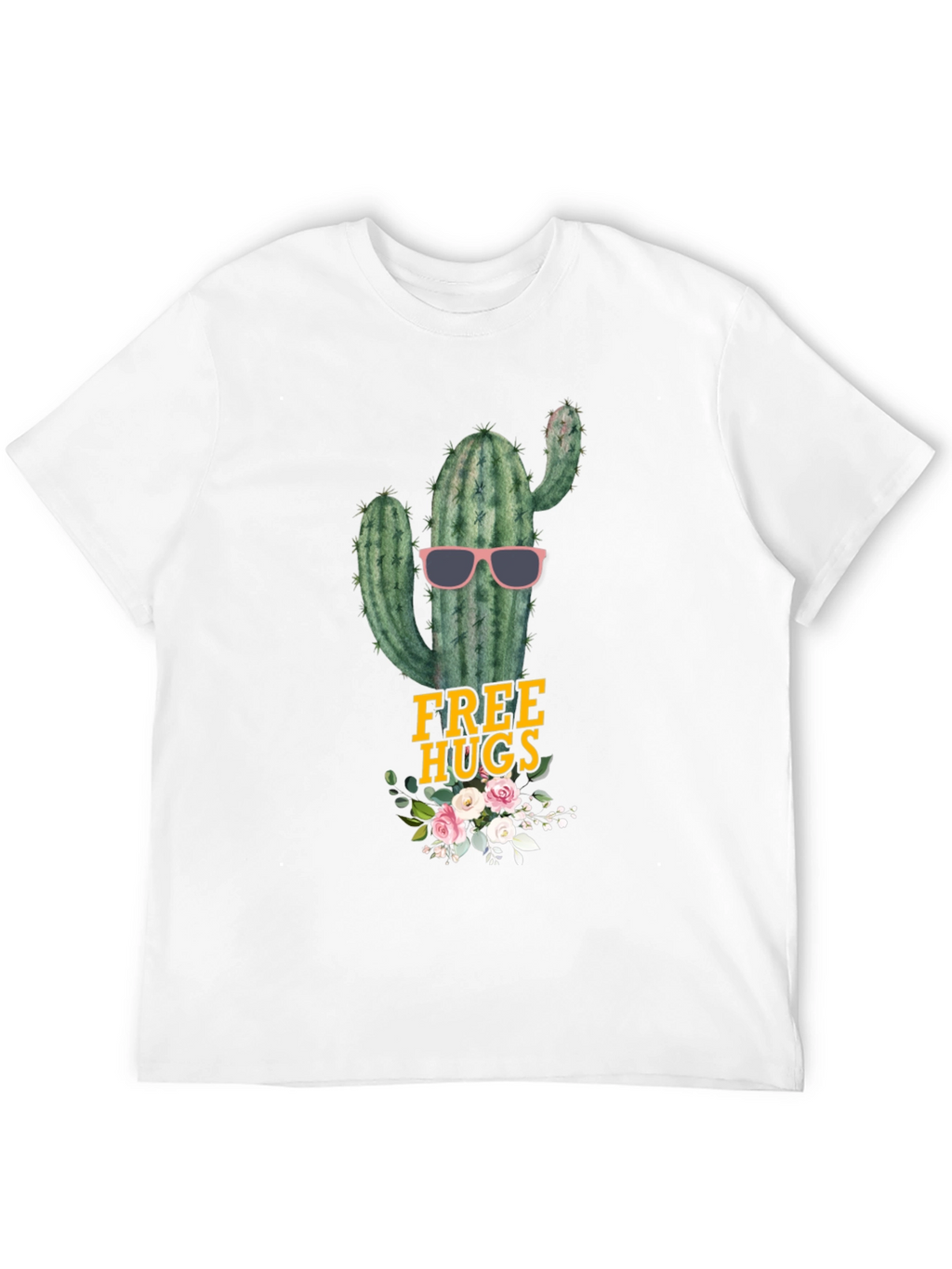 Cactus Free Hugs Graphic Tee - Funny Novelty Shirt