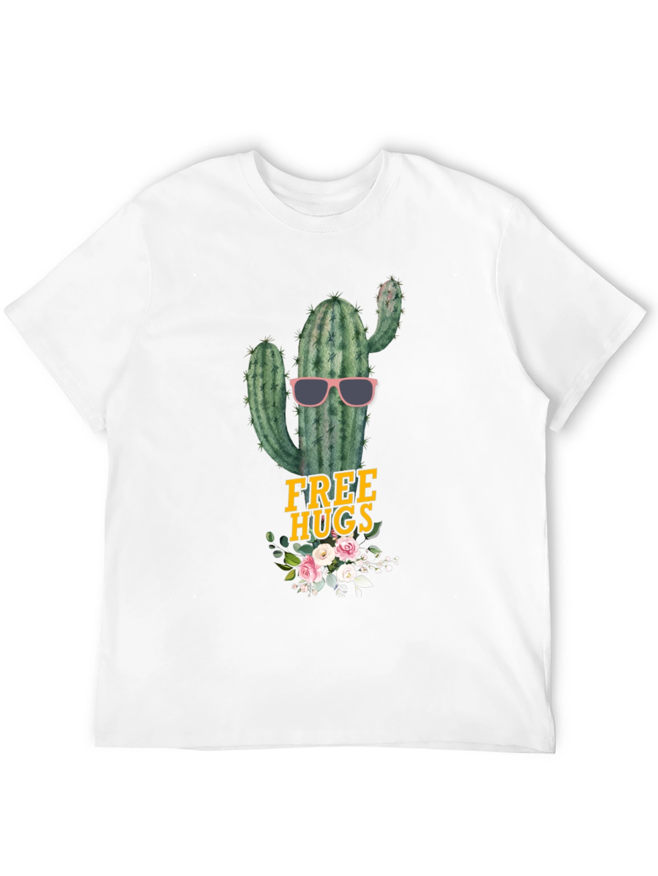 Cactus Free Hugs Graphic Tee - Funny Novelty Shirt