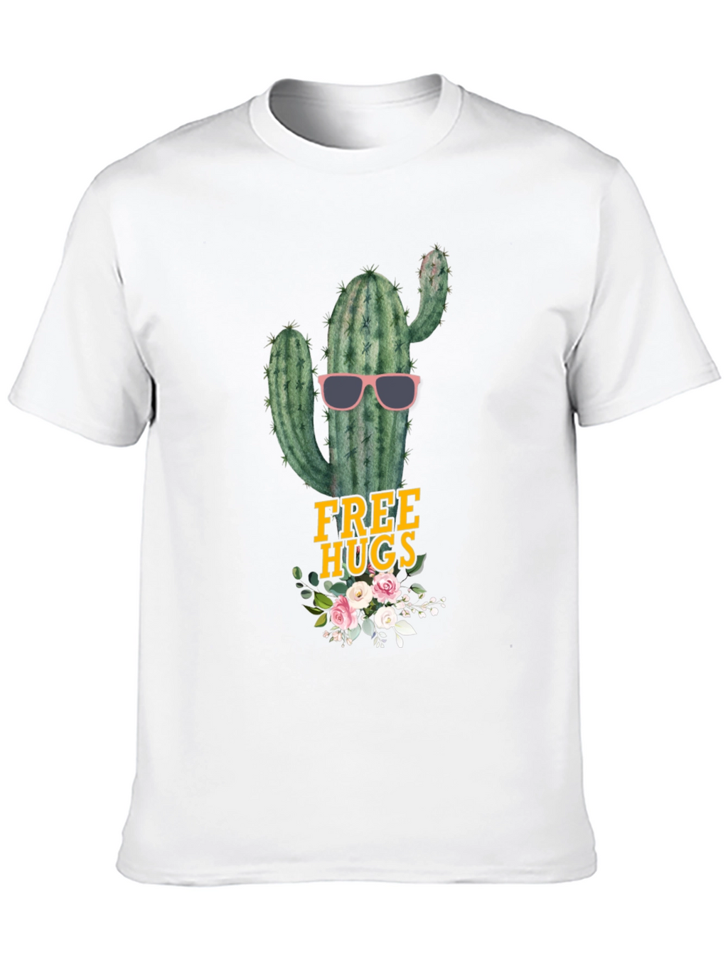 Cactus Free Hugs Graphic Tee - Funny Novelty Shirt