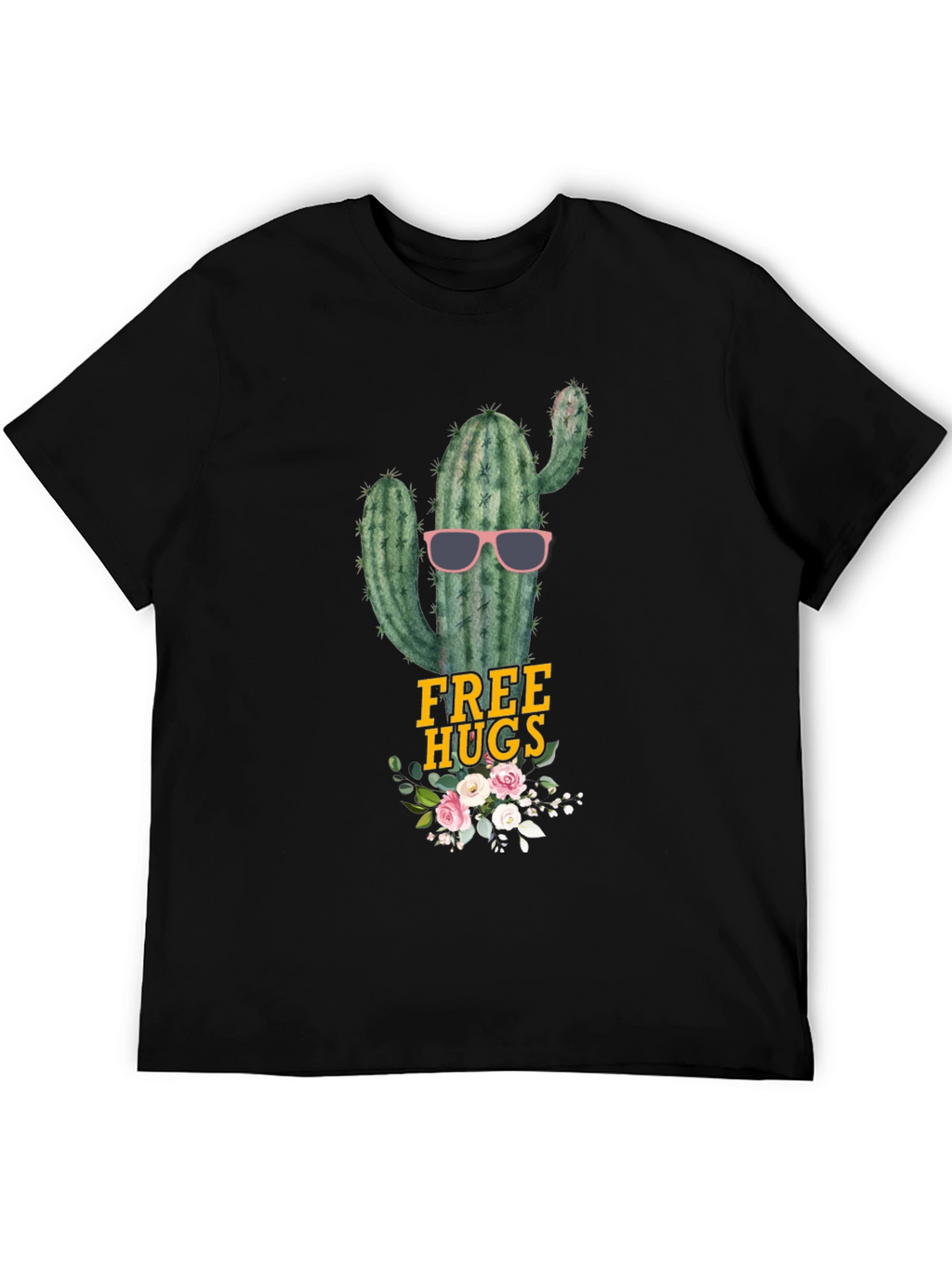 Cactus Free Hugs Graphic Tee - Funny Novelty Shirt