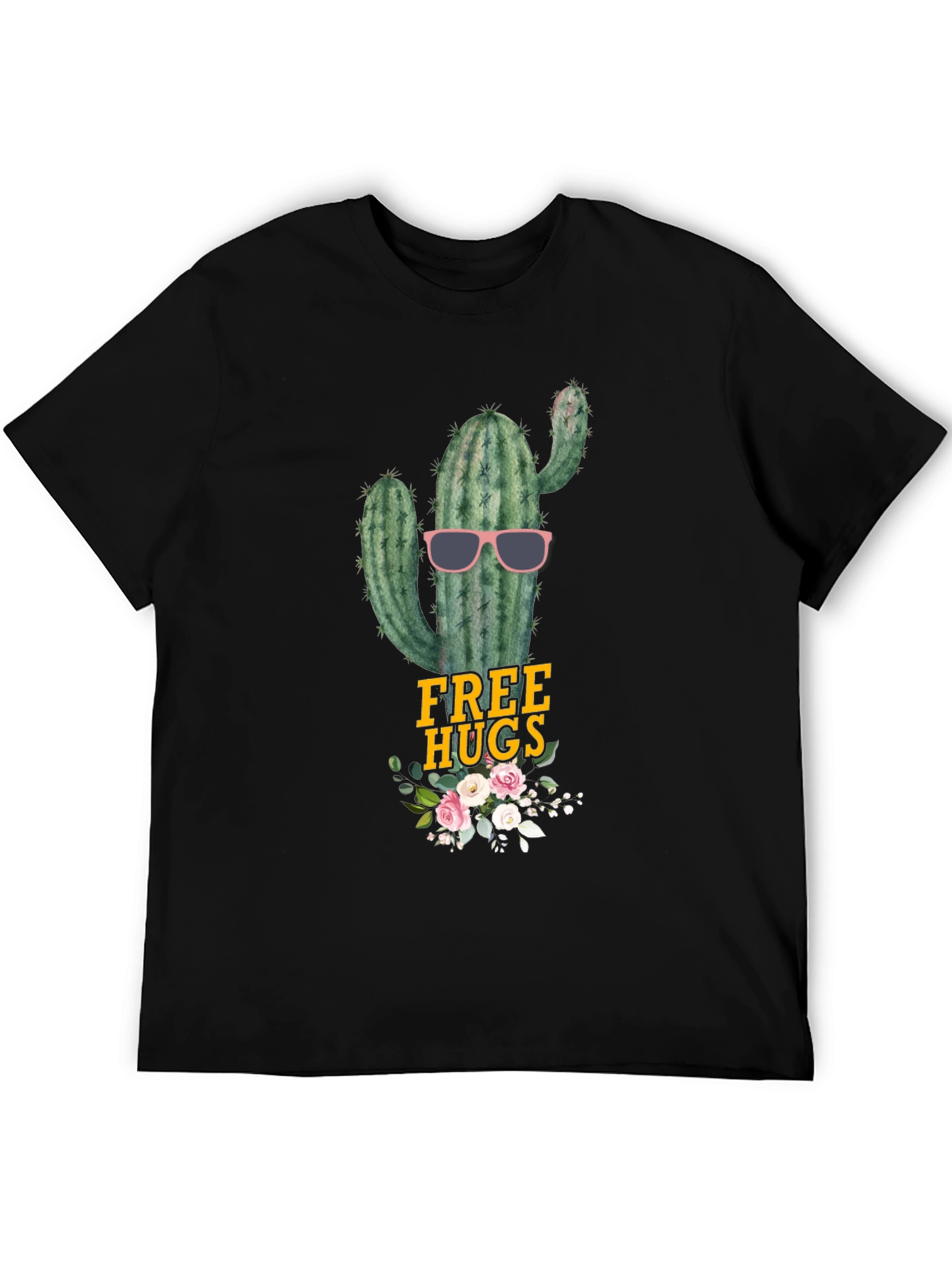 Cactus Free Hugs Graphic Tee - Funny Novelty Shirt