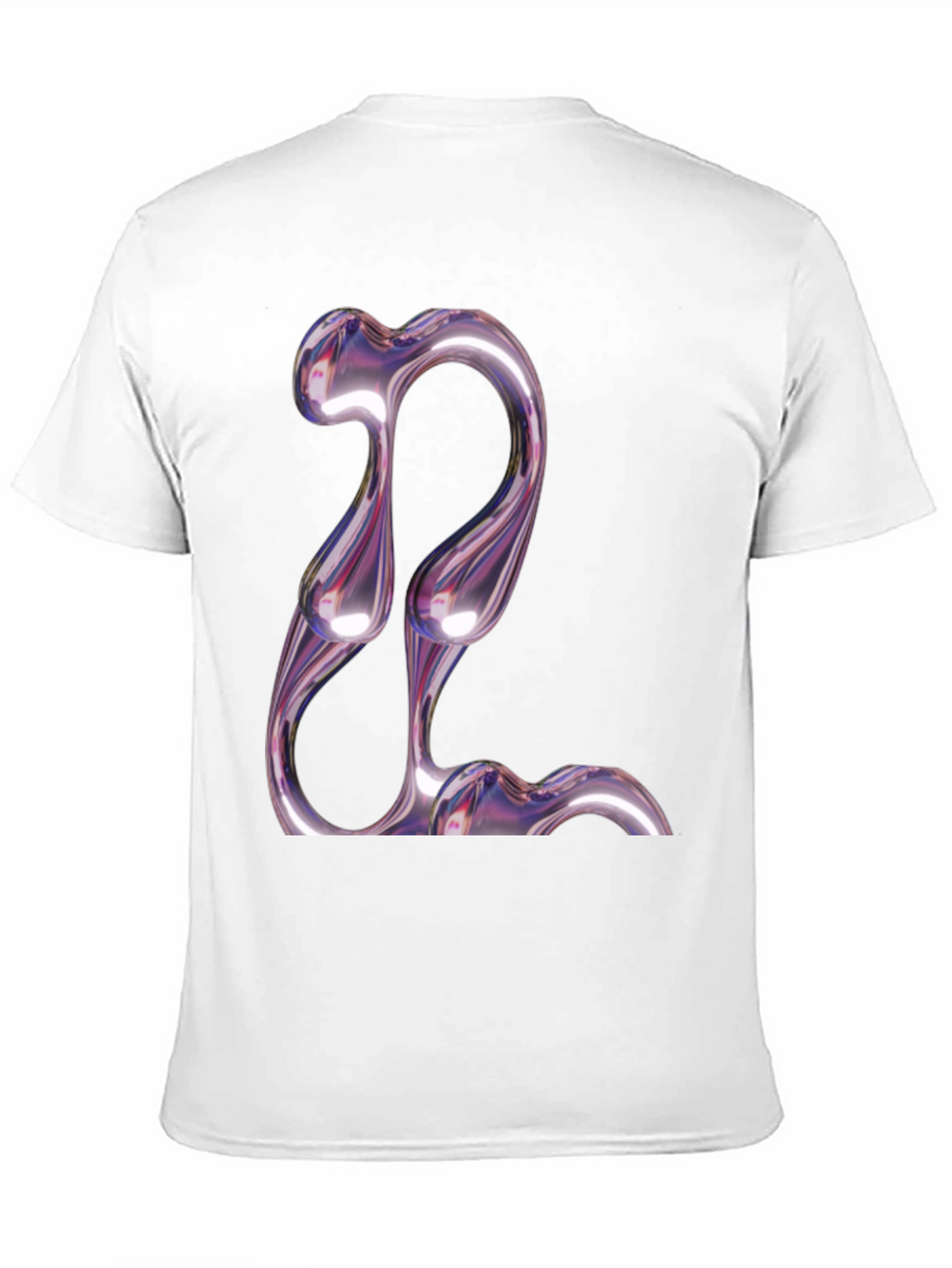 Abstract Chrome Graphic Tee - Modern Style