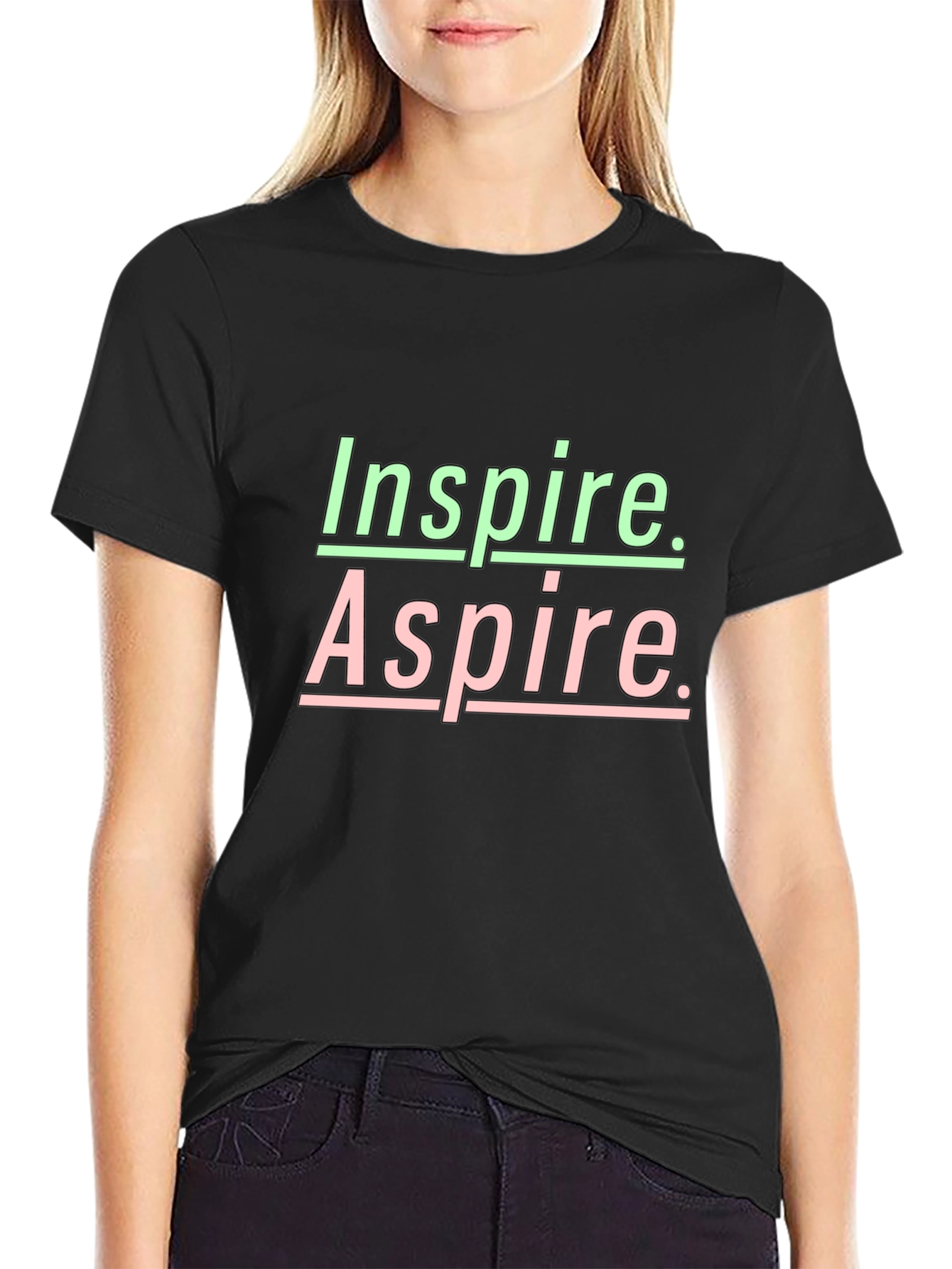 Inspire Aspire Graphic Tee - Black
