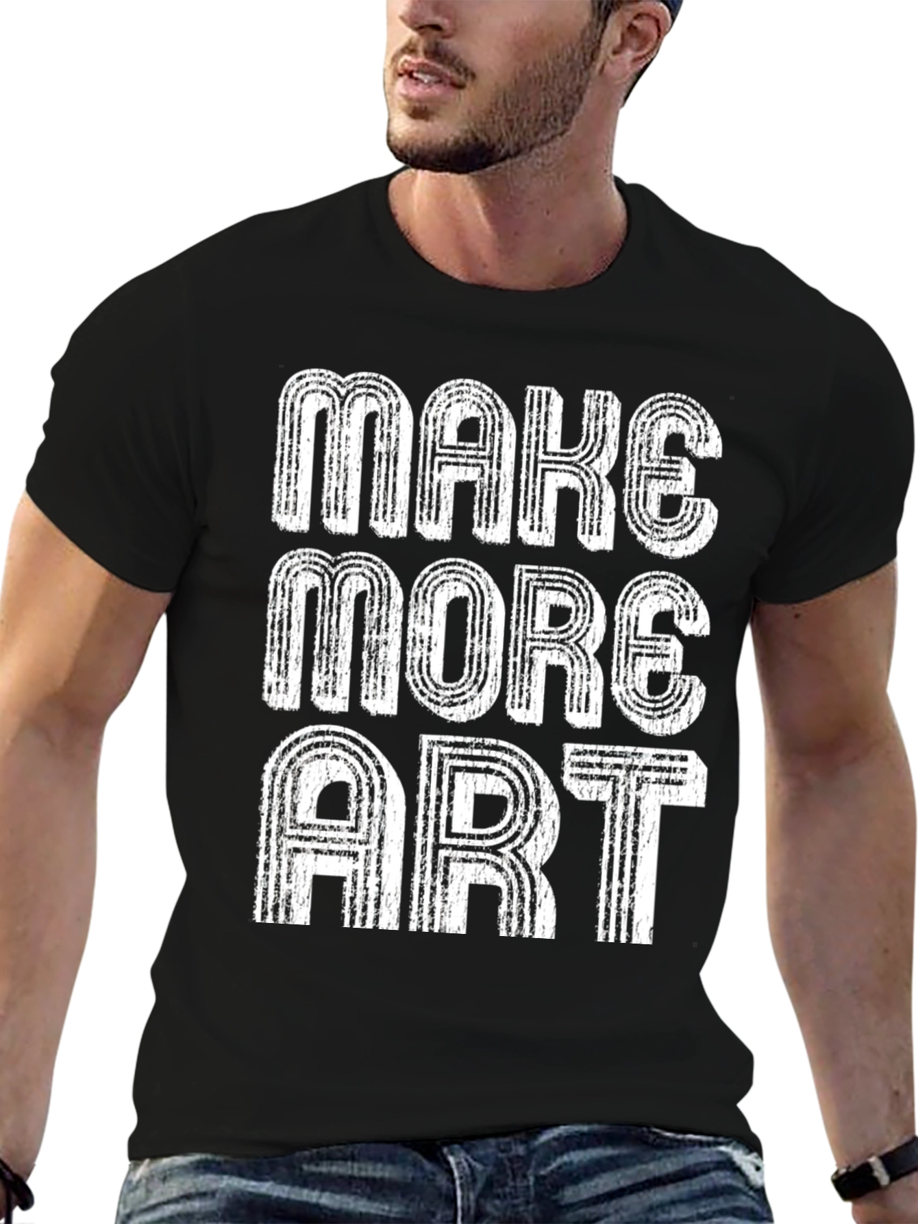 Make More Art Graphic Tee - Black
