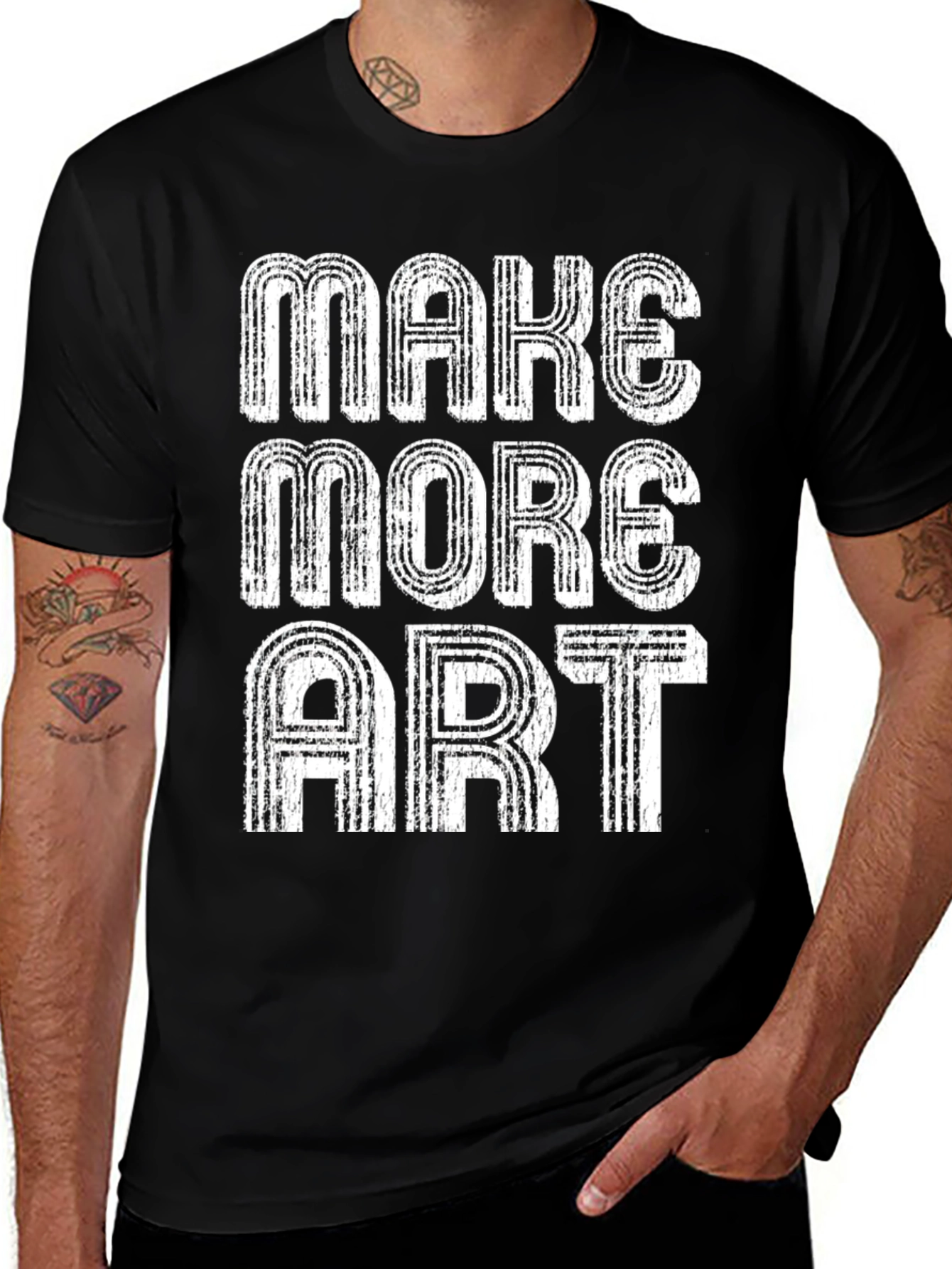 Make More Art Graphic Tee - Black