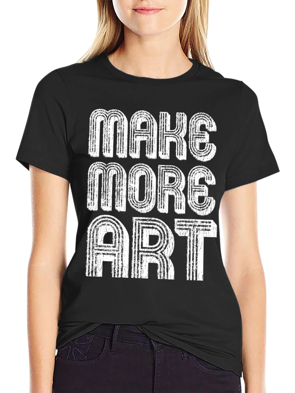 Make More Art Graphic Tee - Black