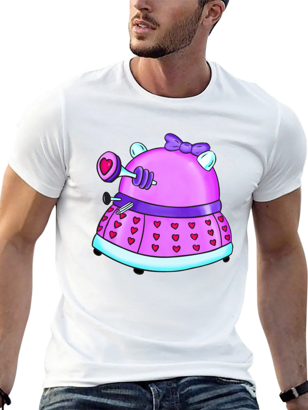 Dalek Valentines Day Black T-Shirt