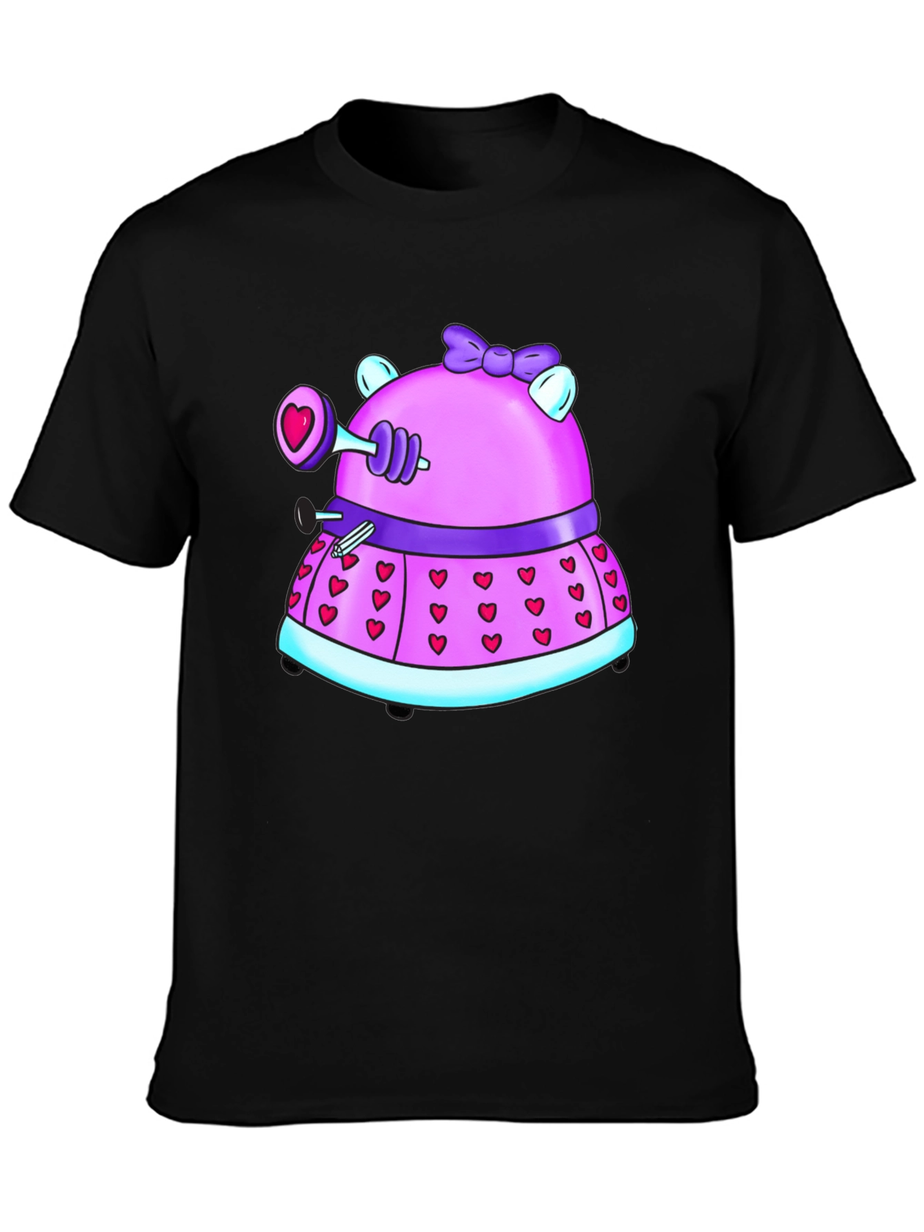 Dalek Valentines Day Black T-Shirt
