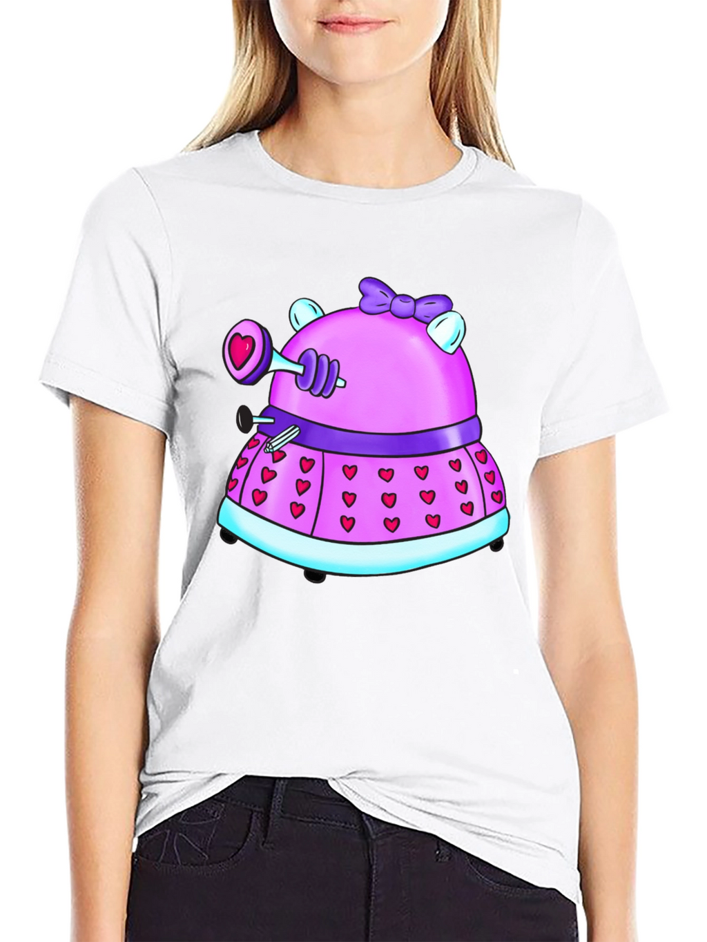 Dalek Valentines Day Black T-Shirt