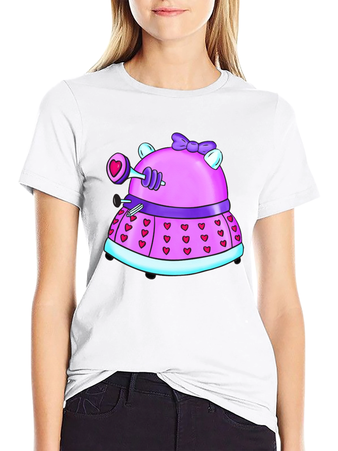 Dalek Valentines Day Black T-Shirt