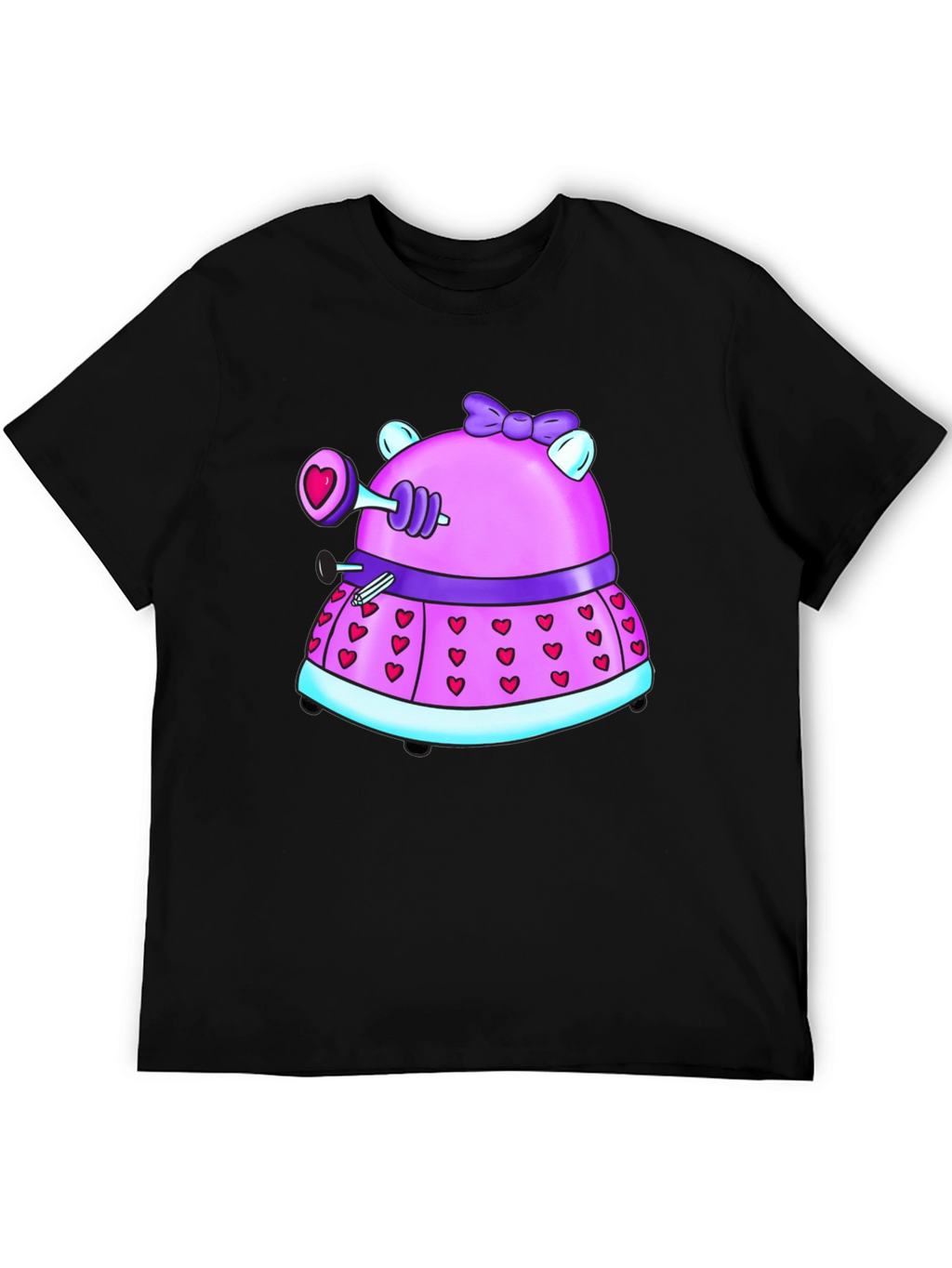 Dalek Valentines Day Black T-Shirt