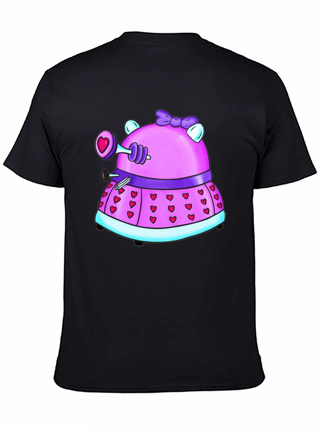 Dalek Valentines Day Black T-Shirt
