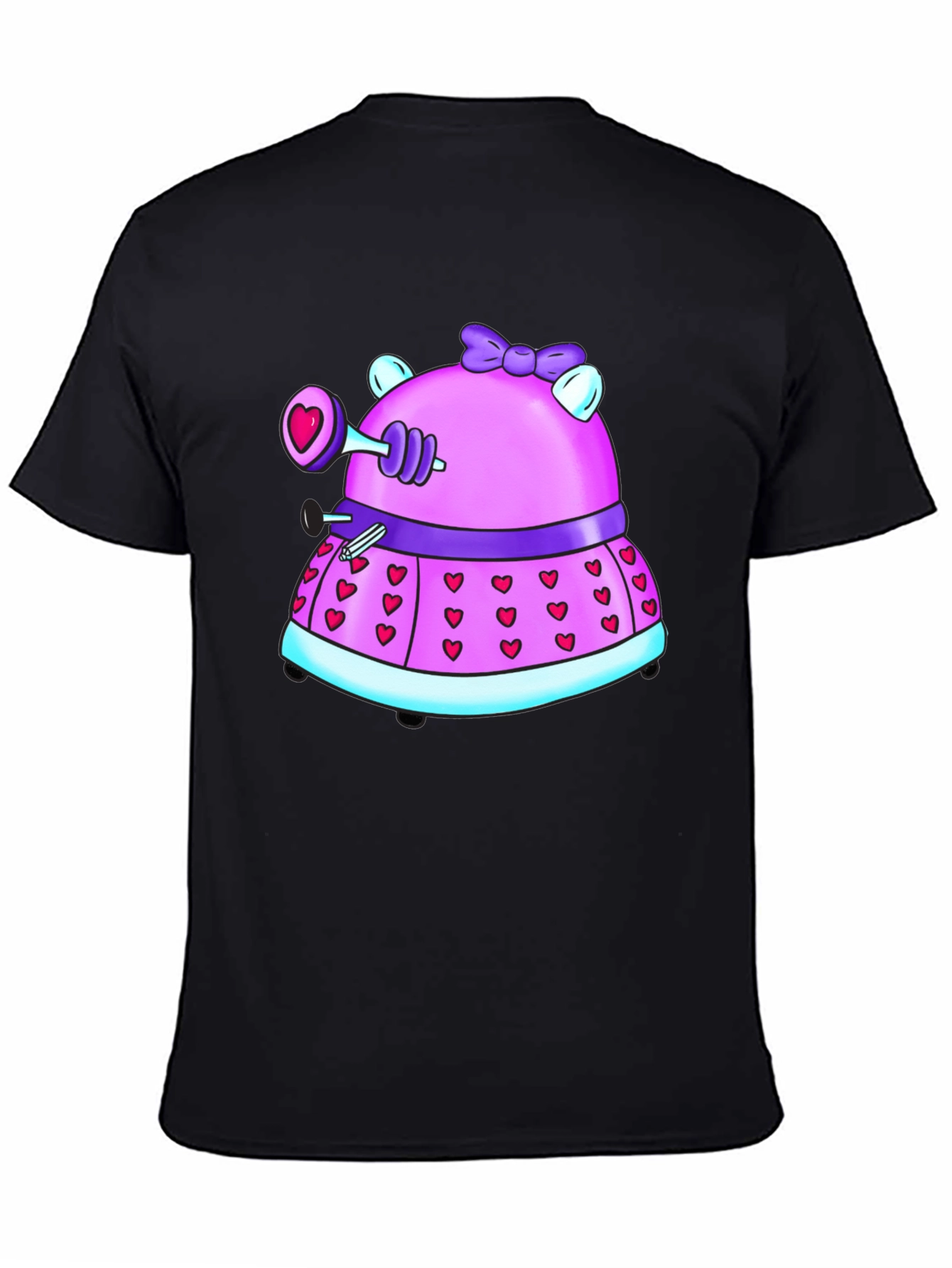 Dalek Valentines Day Black T-Shirt