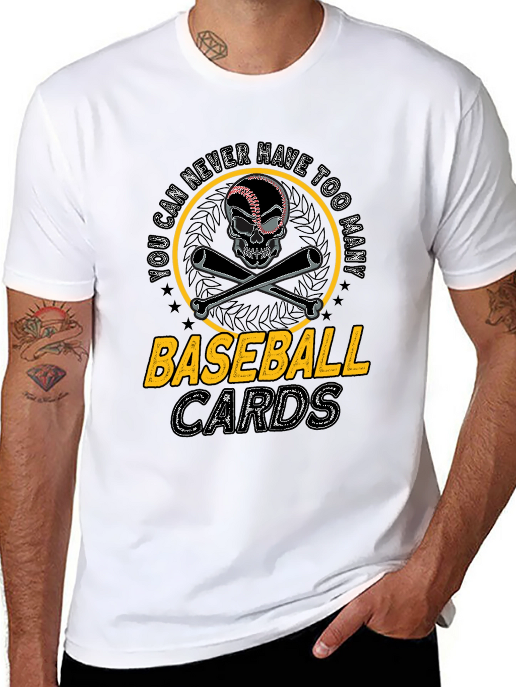 Baseball Cards Skull T-Shirt