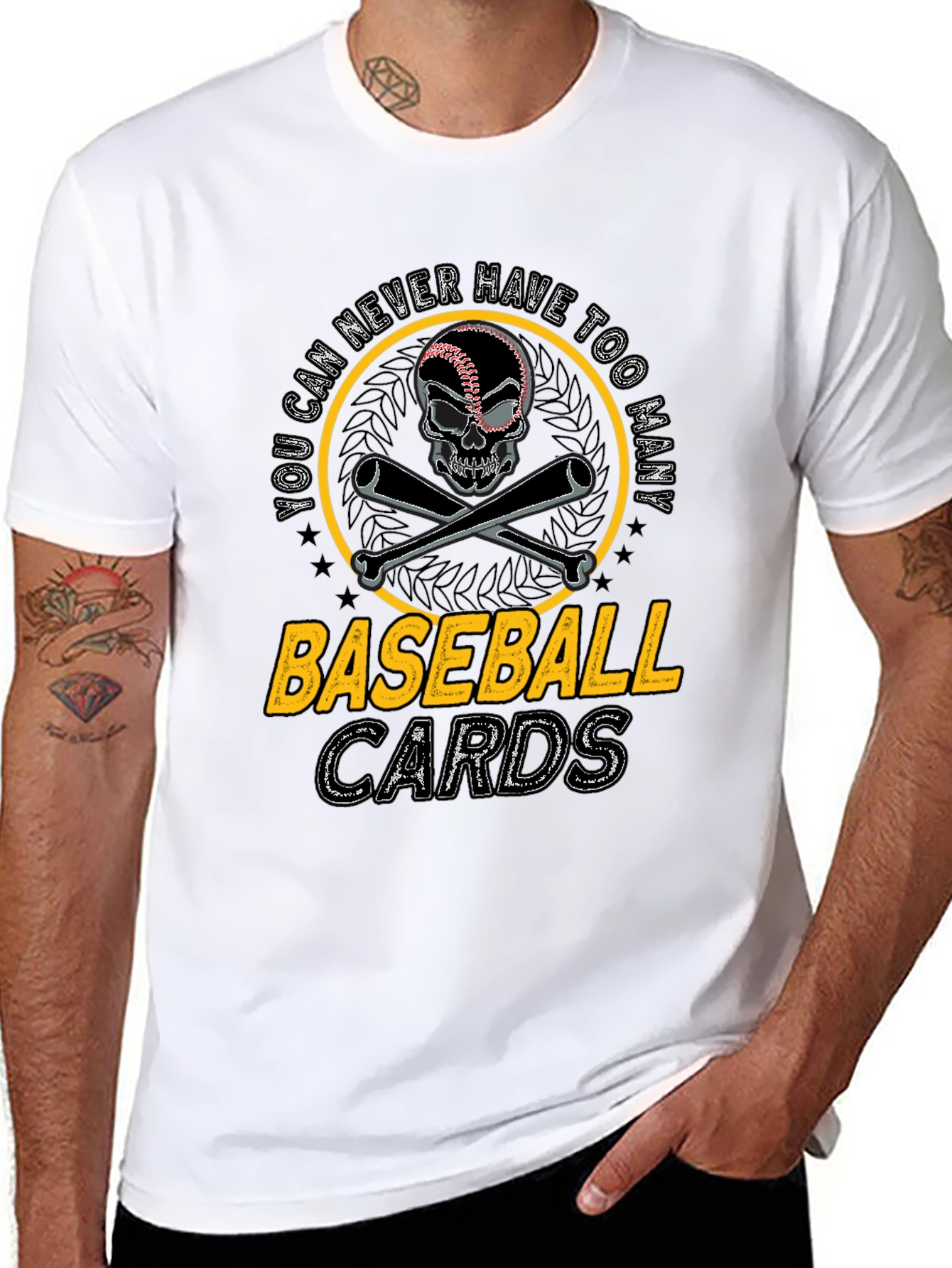 Baseball Cards Skull T-Shirt