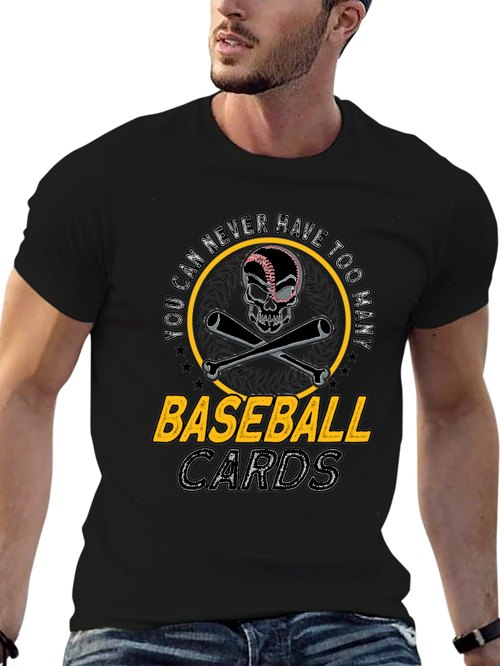 Baseball Cards Skull T-Shirt