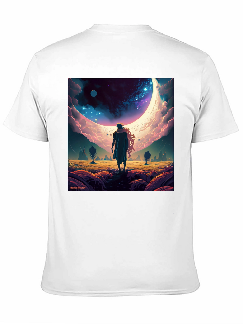 Cosmic Dreamscape Graphic Tee - Black