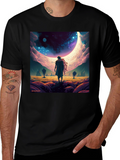 Cosmic Dreamscape Graphic Tee - Black
