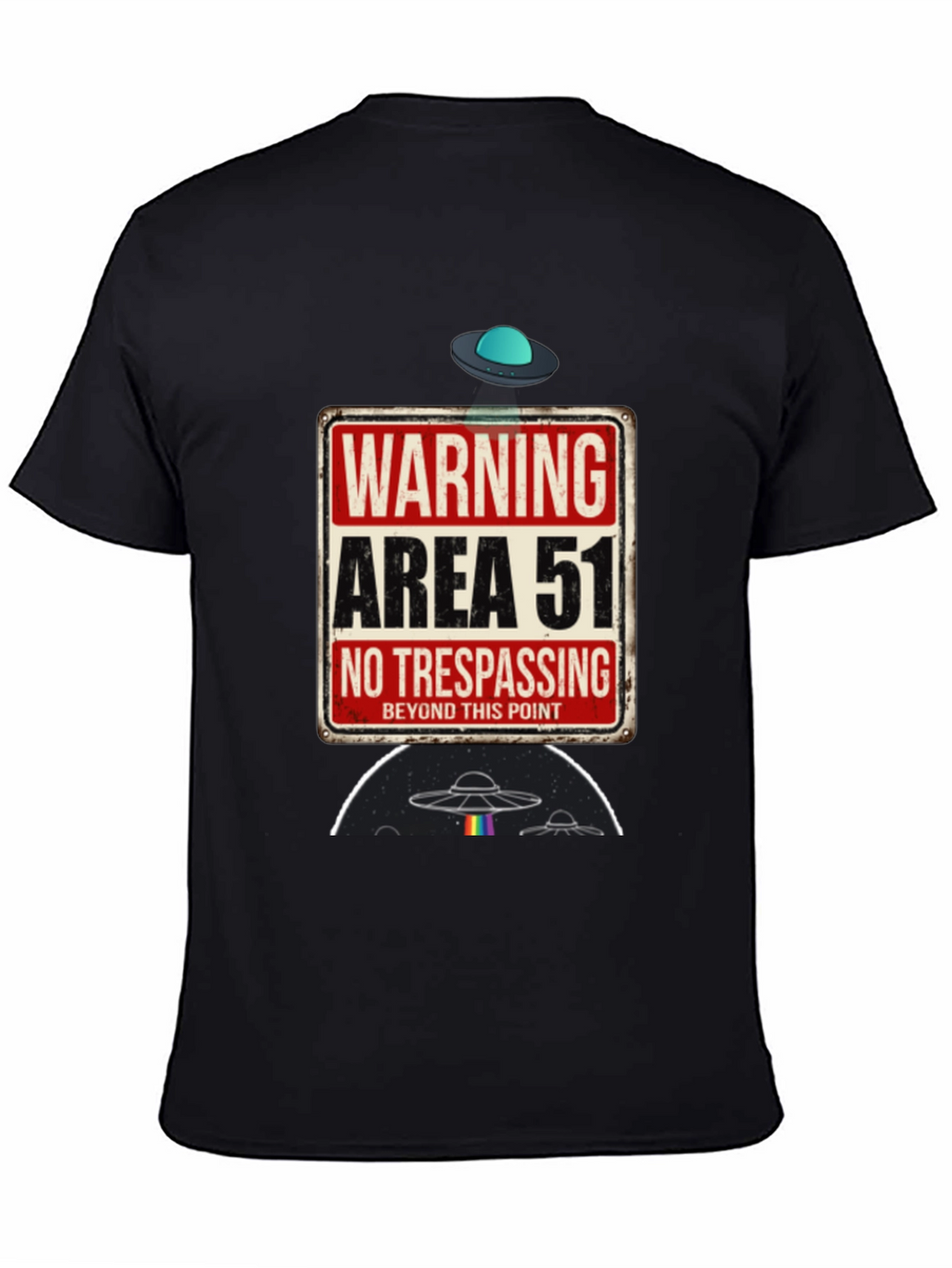 Area 51 Graphic Tee - Novelty Alien UFO T-Shirt