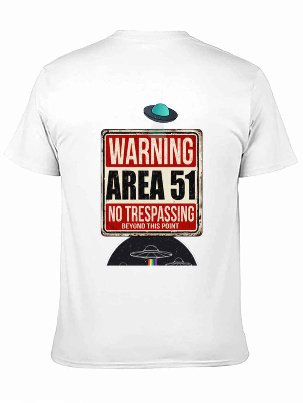 Area 51 Graphic Tee - Novelty Alien UFO T-Shirt