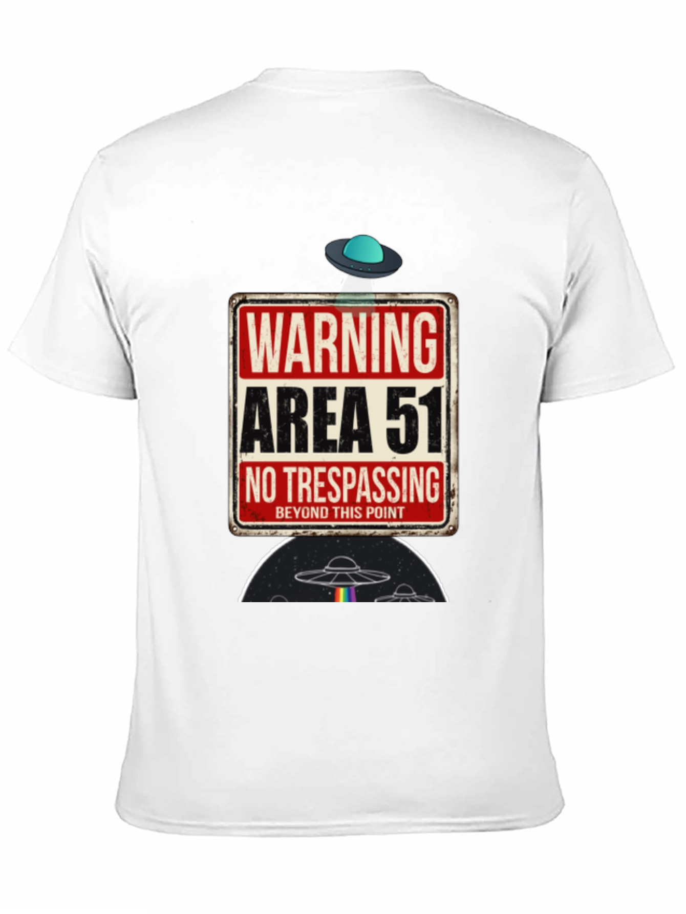 Area 51 Graphic Tee - Novelty Alien UFO T-Shirt