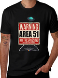 Area 51 Graphic Tee - Novelty Alien UFO T-Shirt