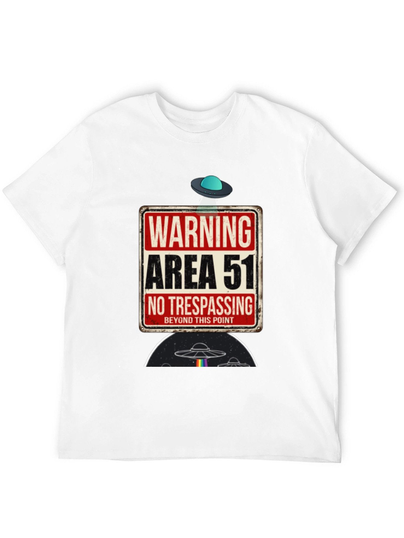 Area 51 Graphic Tee - Novelty Alien UFO T-Shirt