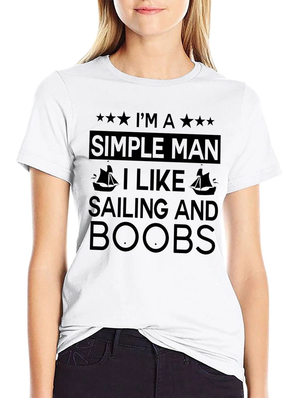 Simple Man Sailing & Boobs T-Shirt