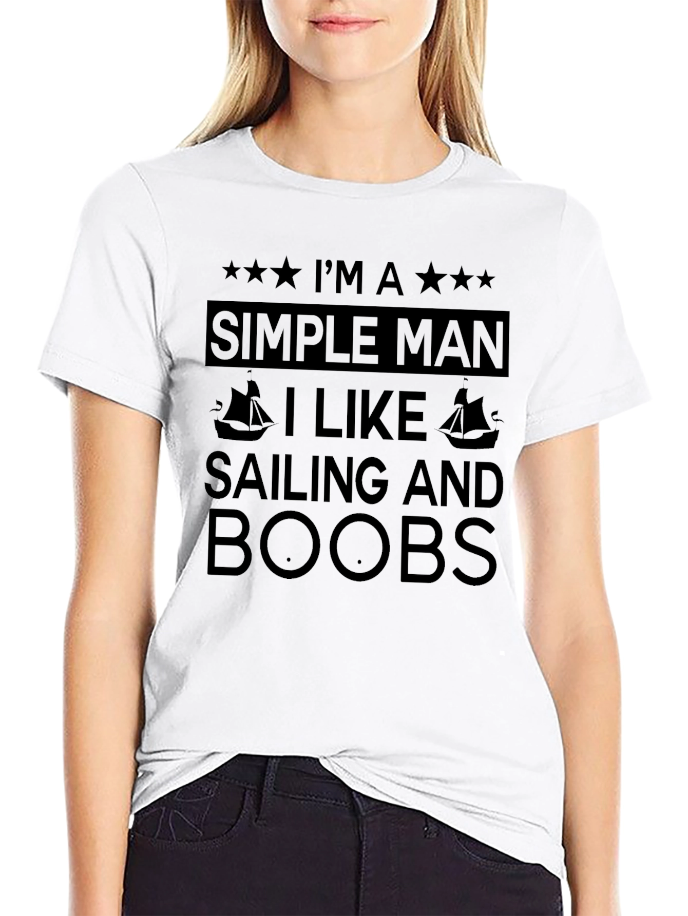 Simple Man Sailing & Boobs T-Shirt