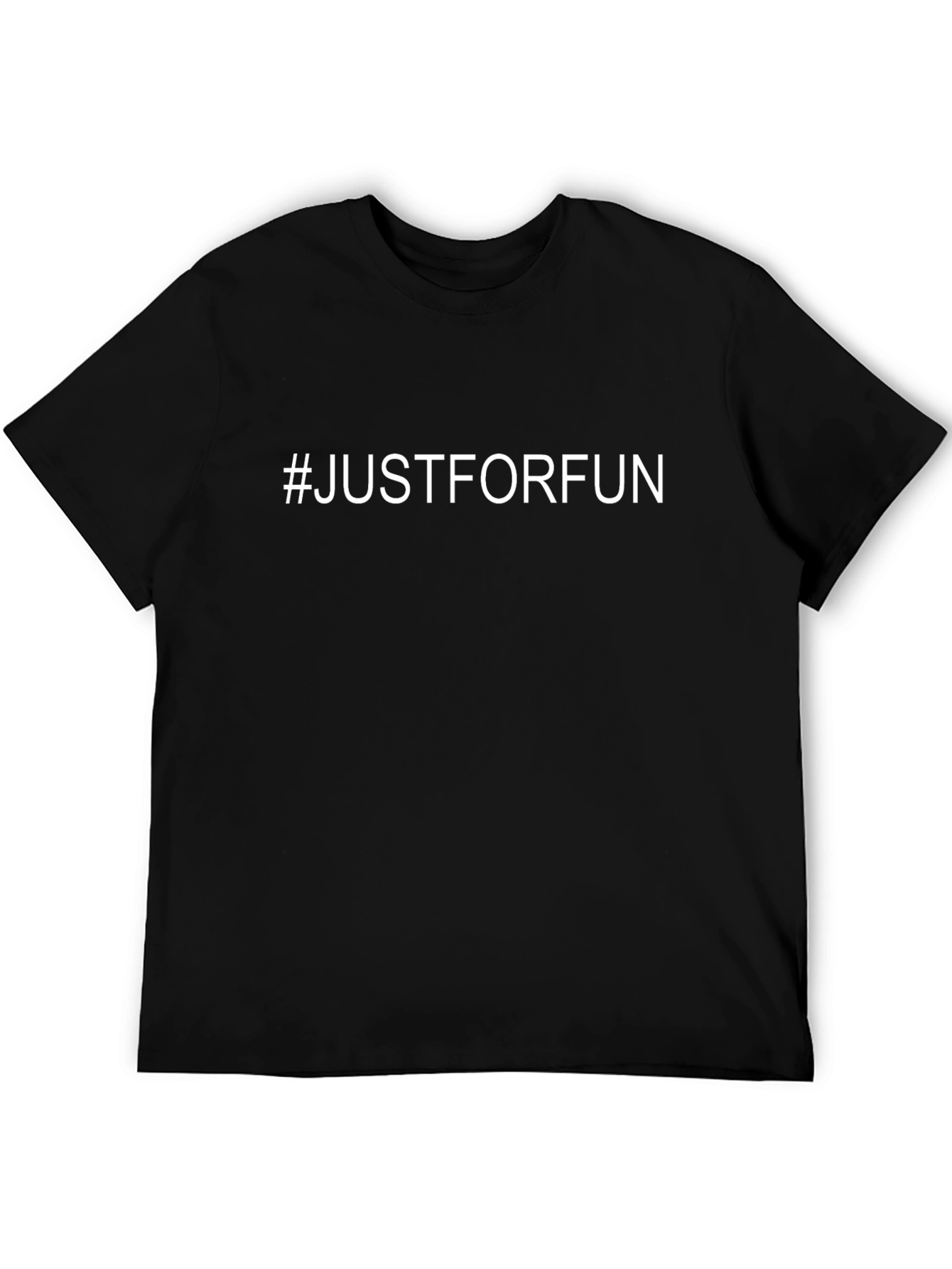 #JustForFun Black T-Shirt - Casual & Comfortable