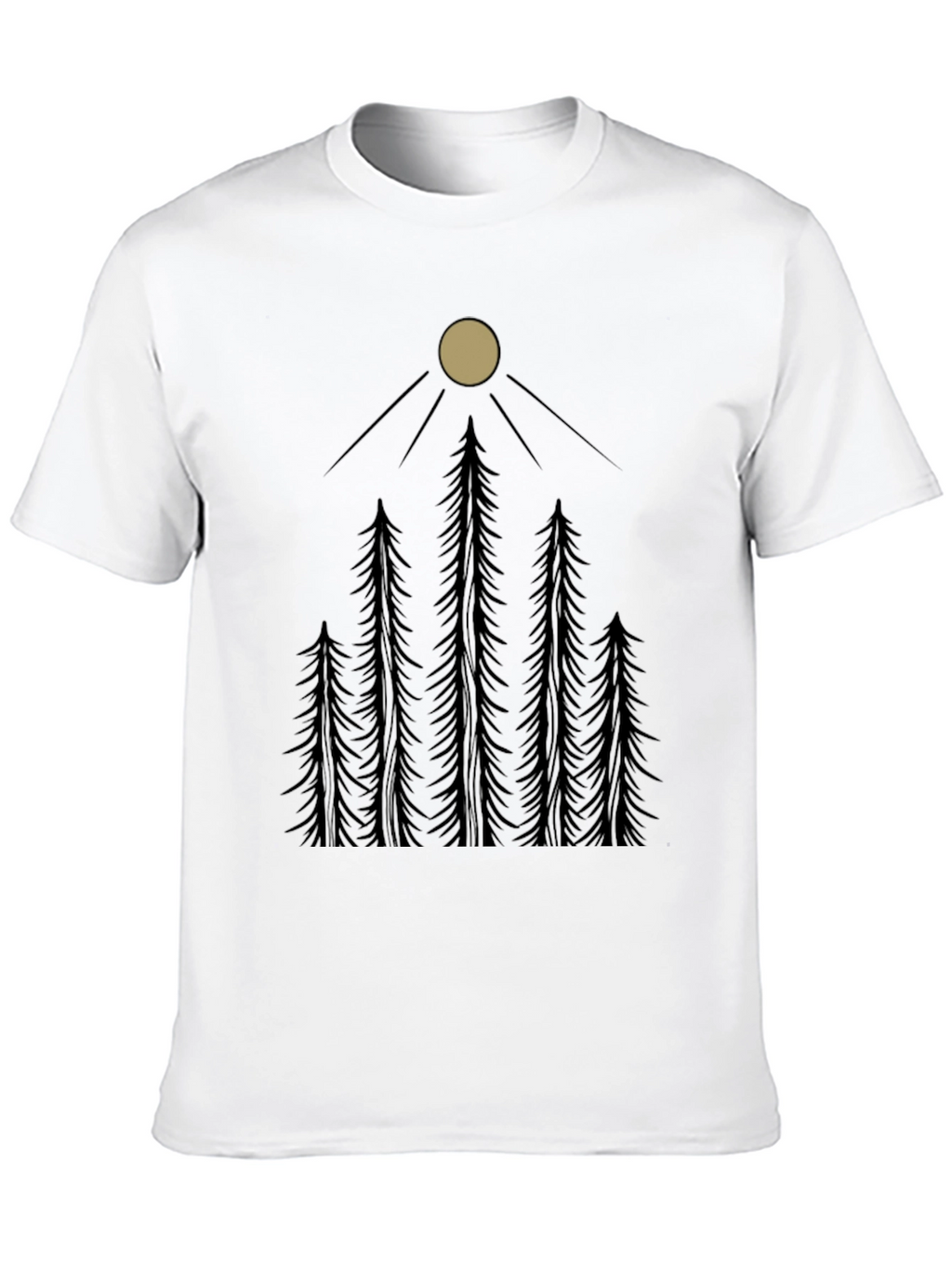 Forest Moon Graphic Tee - Black Cotton