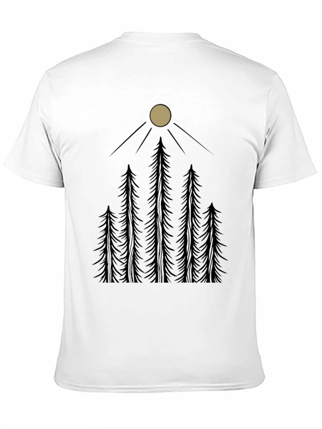 Forest Moon Graphic Tee - Black Cotton