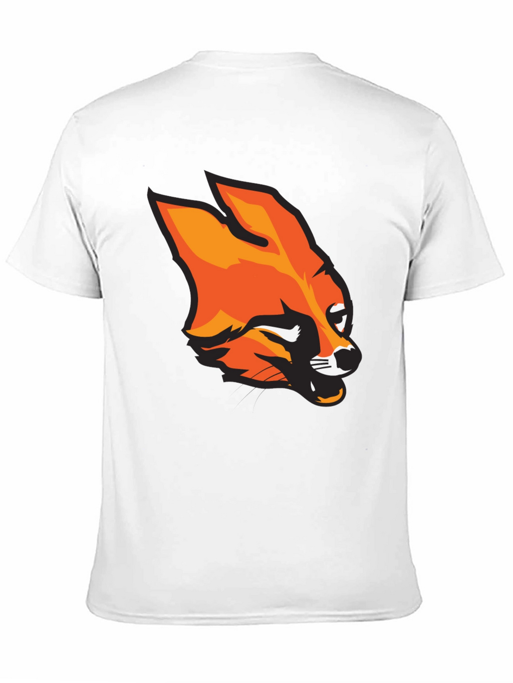 Mens Black T-Shirt with Bold Fox Graphic