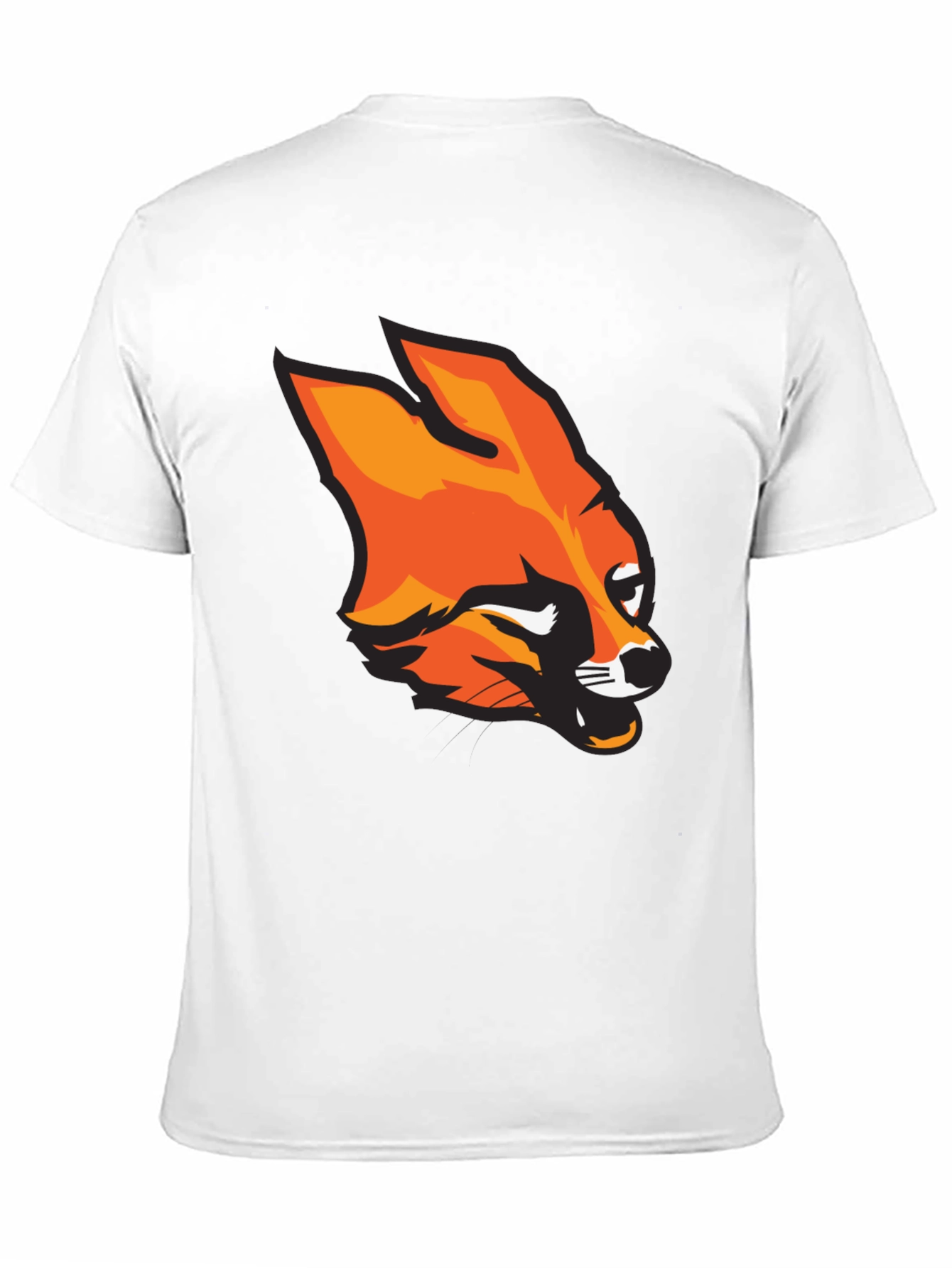 Mens Black T-Shirt with Bold Fox Graphic