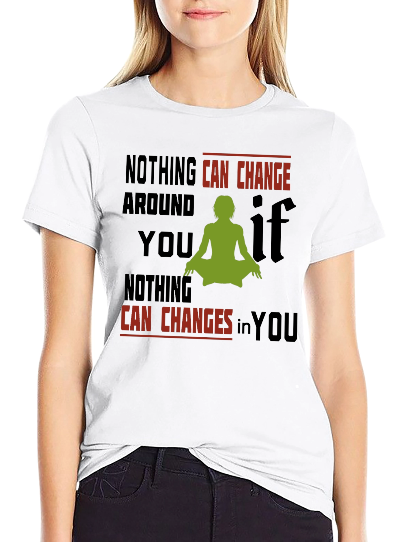 Inspirational Yoga T-Shirt - Change Within