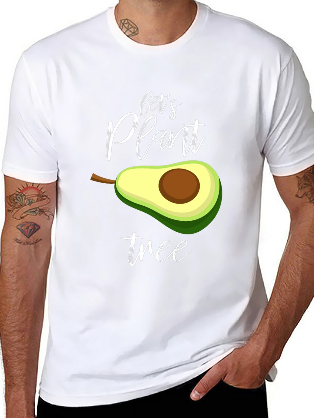 Lets Plant Tree T-Shirt - Avocado Design