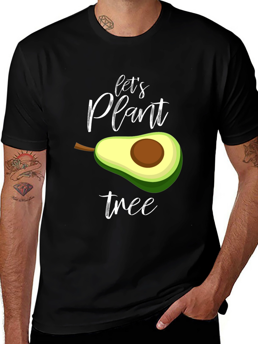 Lets Plant Tree T-Shirt - Avocado Design