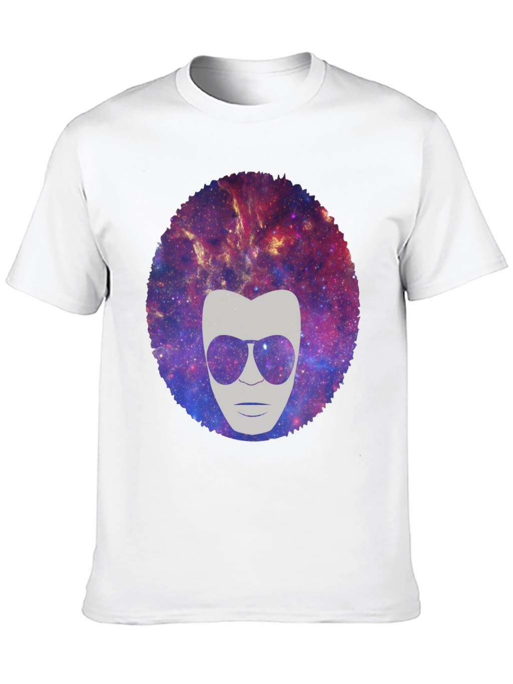 Galaxy Afro Man Graphic Tee - Cool & Unique!