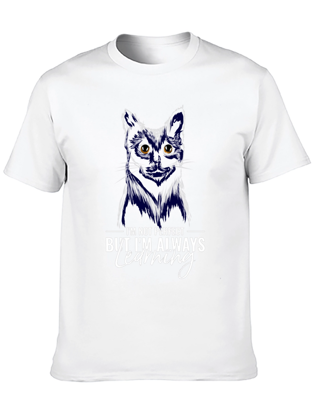 Black Cat T-Shirt - Always Learning Graphic Tee