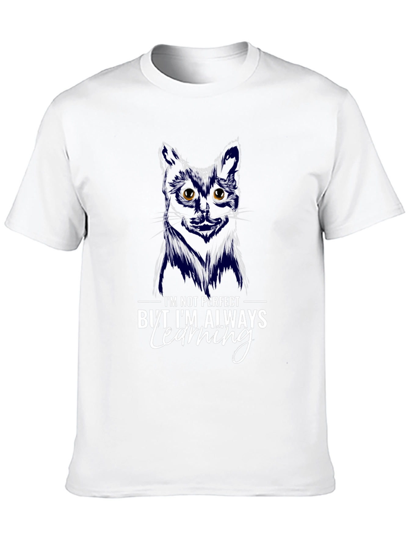 Black Cat T-Shirt - Always Learning Graphic Tee