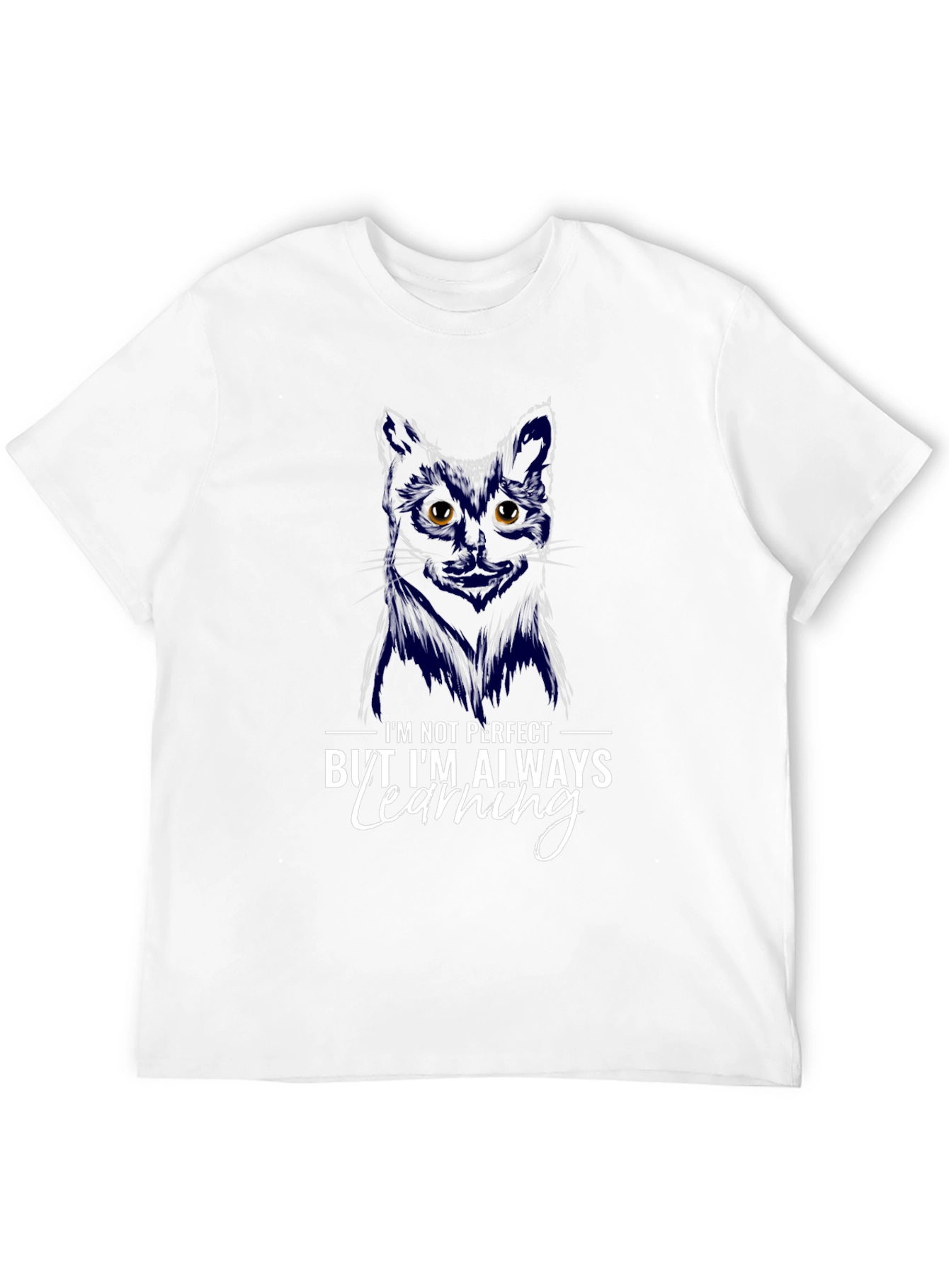 Black Cat T-Shirt - Always Learning Graphic Tee