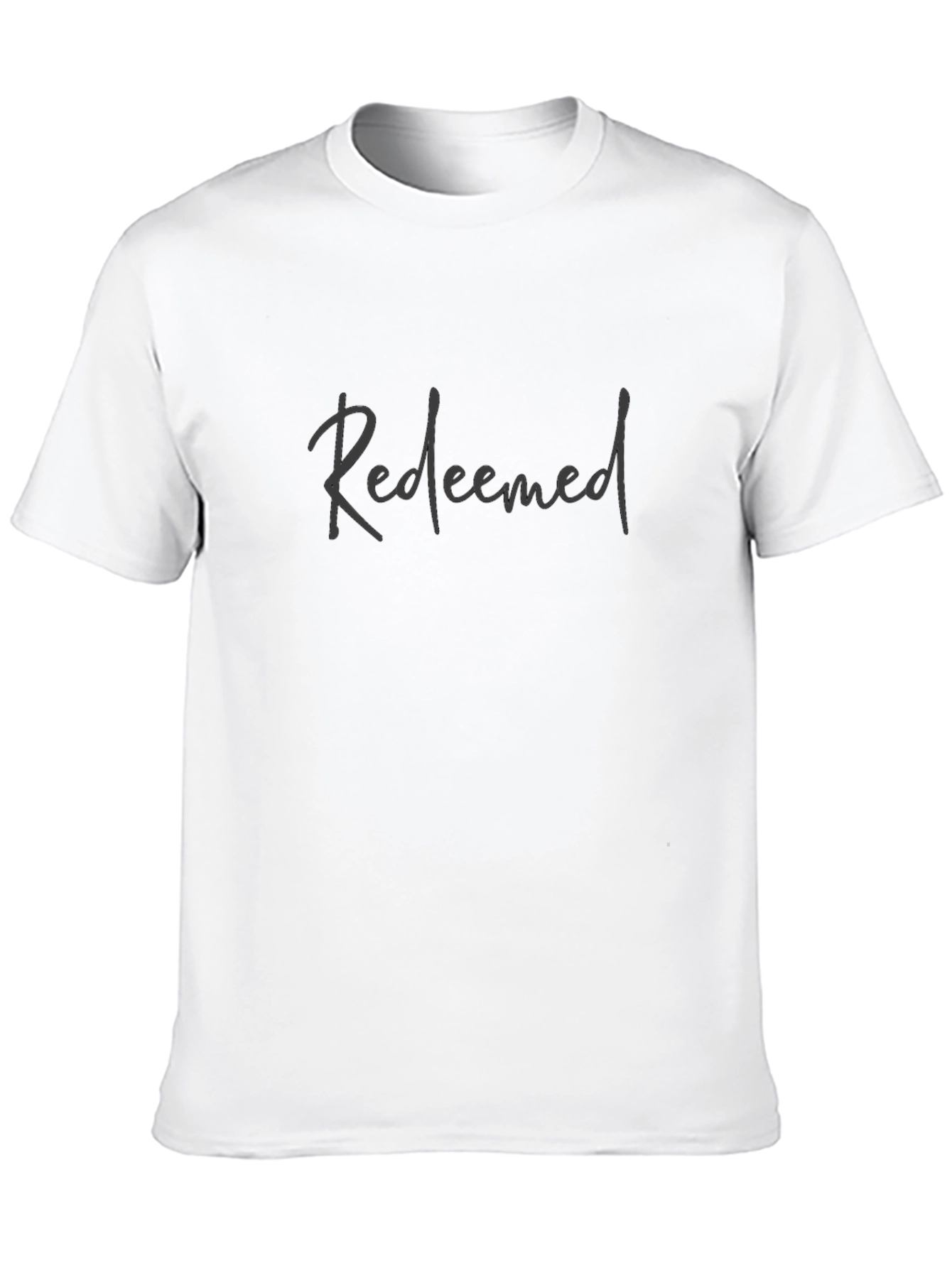 Redeemed Black Cotton Graphic Tee