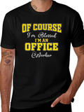Blessed Office Worker Black Graphic Tee