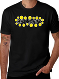 Be Happy Graphic Tee - Smiley Face Black T-Shirt