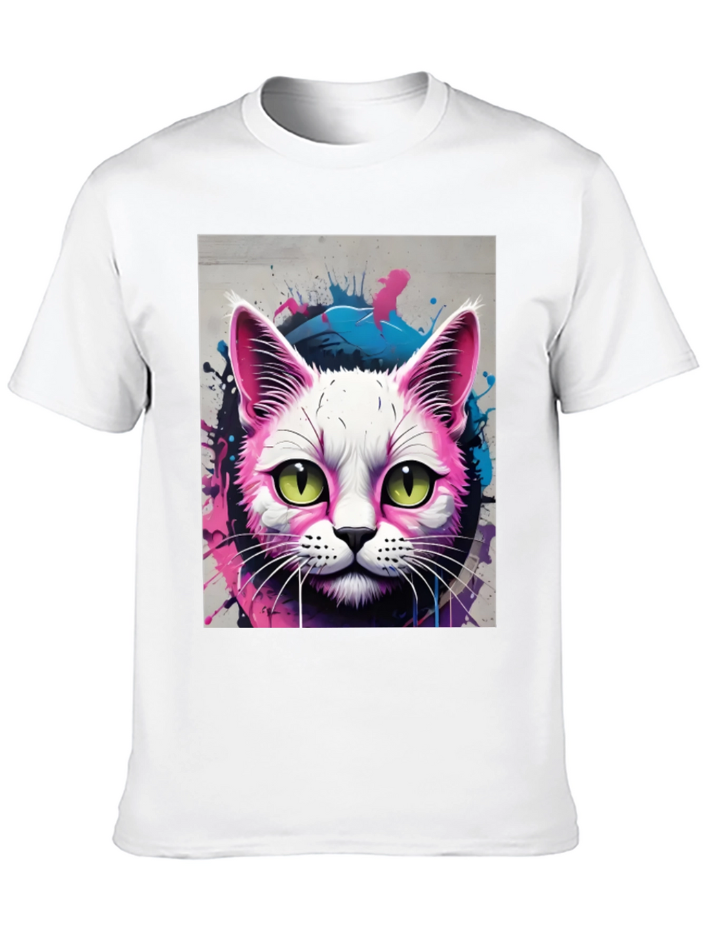 Neon Cat Graphic Tee - Unique Style