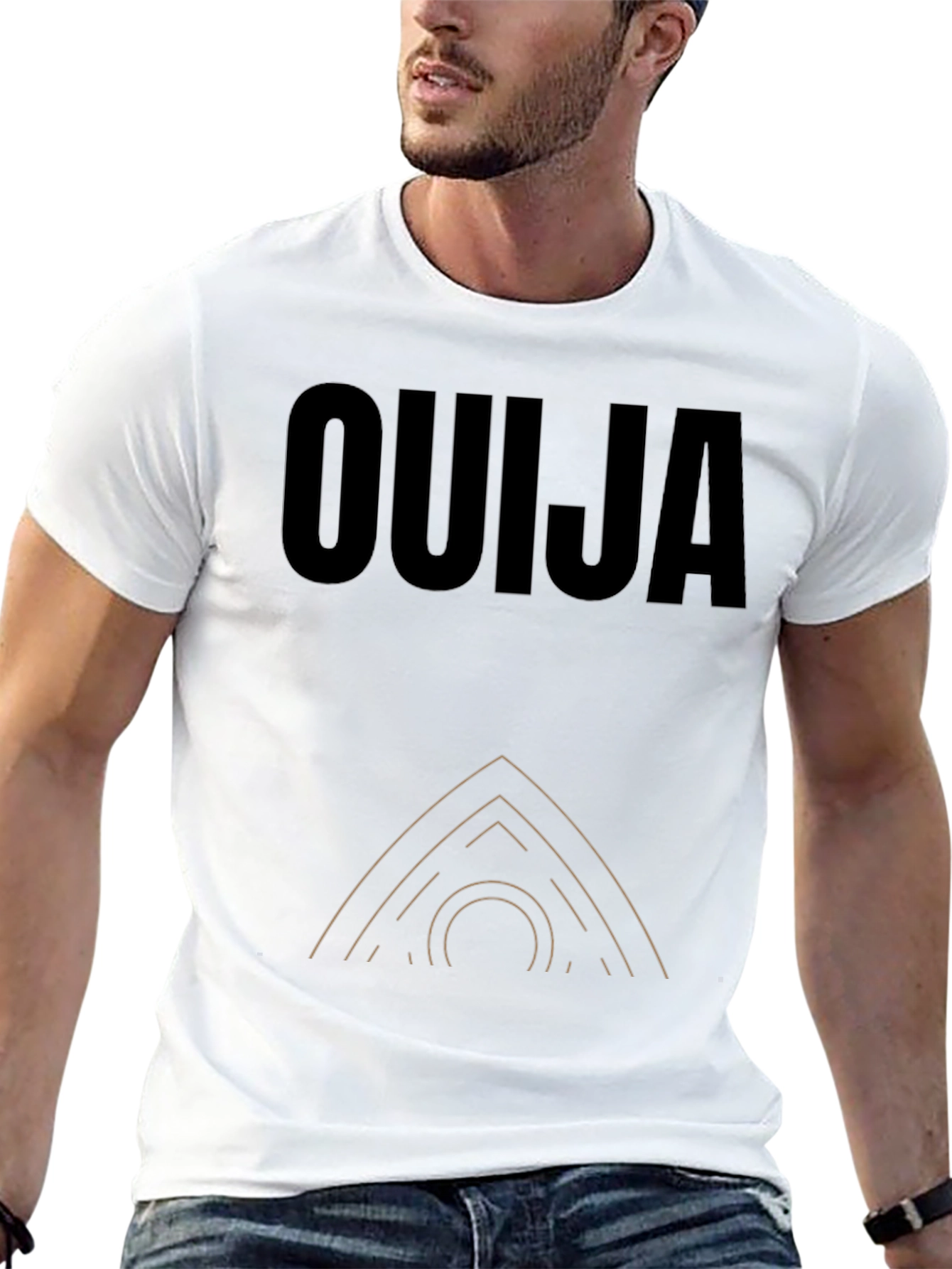 Ouija Board Graphic Tee - Black Cotton T-Shirt