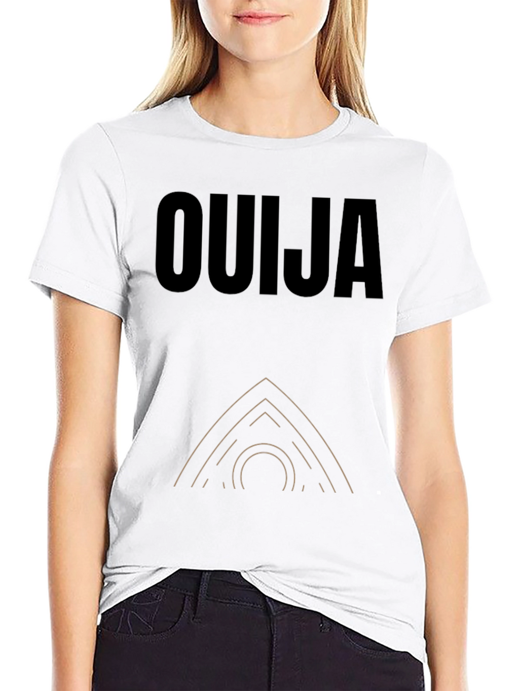 Ouija Board Graphic Tee - Black Cotton T-Shirt