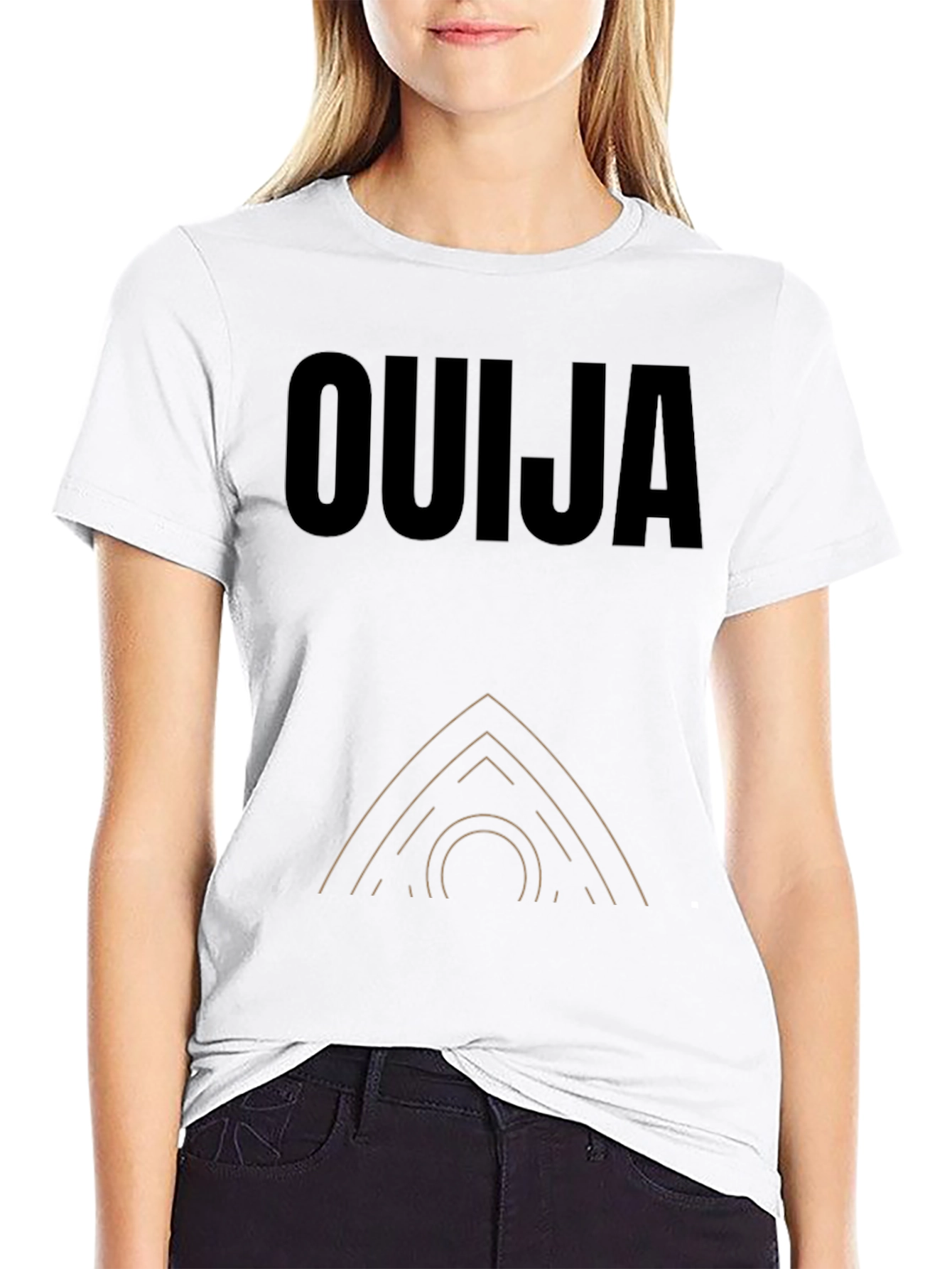 Ouija Board Graphic Tee - Black Cotton T-Shirt