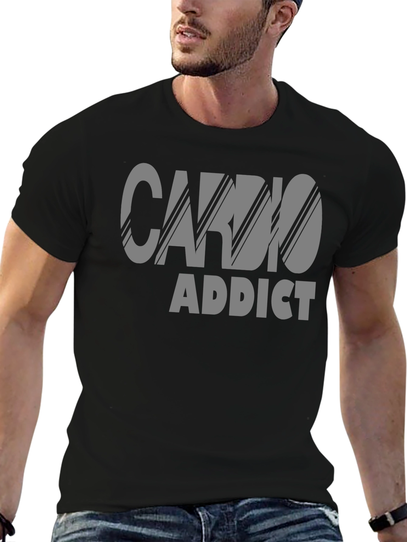 Cardio Addict Graphic T-Shirt - Workout Motivation
