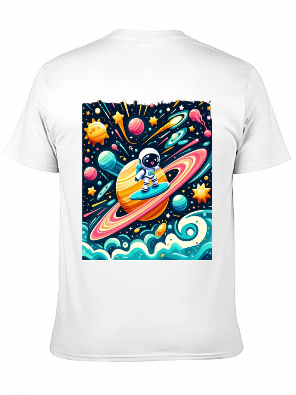 Astronaut Surfing Space T-Shirt